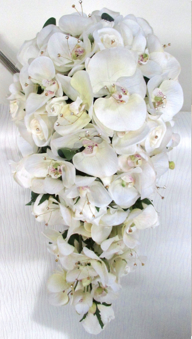 Real Touch Lifelike Orchid Wedding Bouquet